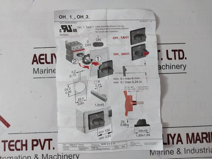 Abb Ohbs 2Aj1 Control Handle Operator