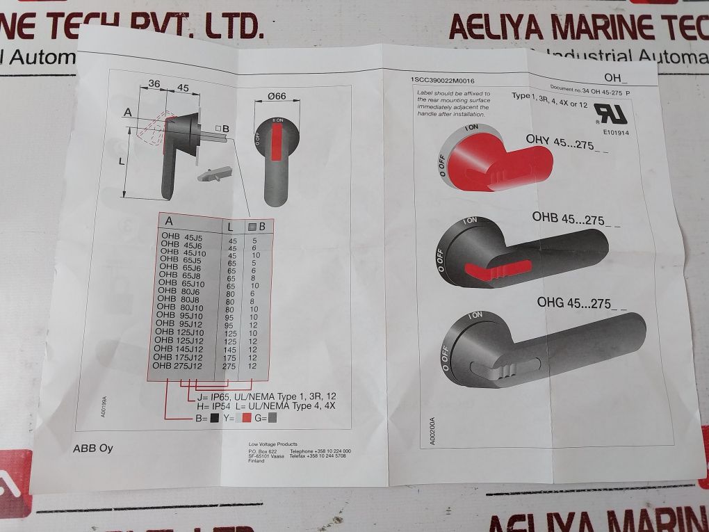Abb Os 250D03 Fused Disconnect Switch Os250D03Pp