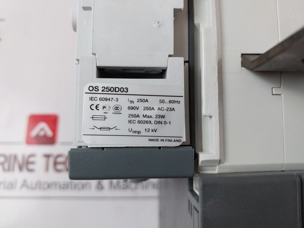 Abb Os 250D03 Fused Disconnect Switch Os250D03Pp