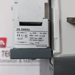 Abb Os 250D03 Fused Disconnect Switch Os250D03Pp