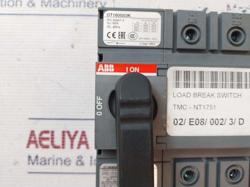 Abb Ot160G03K 3 Phase Load Break Switch 250Vdc