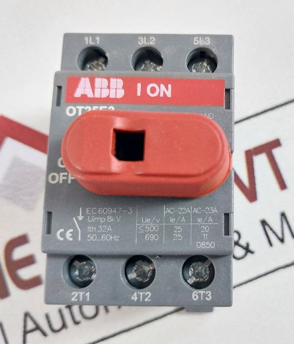 Abb Ot25E3 Disconnect Switch/Load Break Switch 25A 600Vac