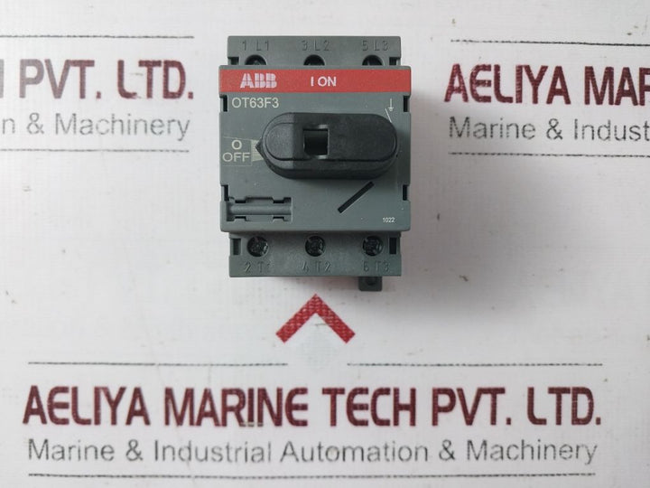 Abb Ot63F3 Disconnector/Load Break Switch 600Vac 60A 