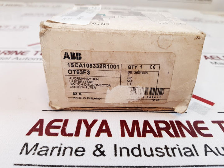 Abb Ot63F3 Disconnector Switch 1Sca105332R1001