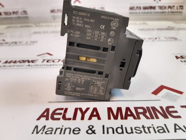 Abb Ot63F3 Disconnector Switch 1Sca105332R1001