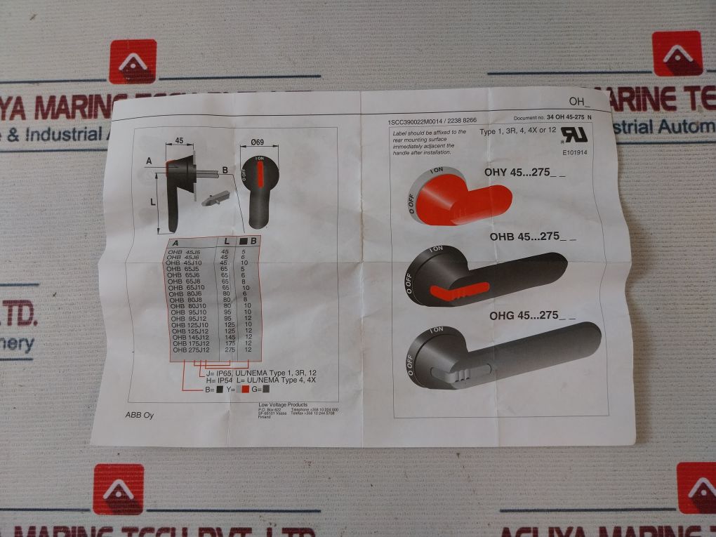 Abb Ot 160E3 Disconnect Switch 200A