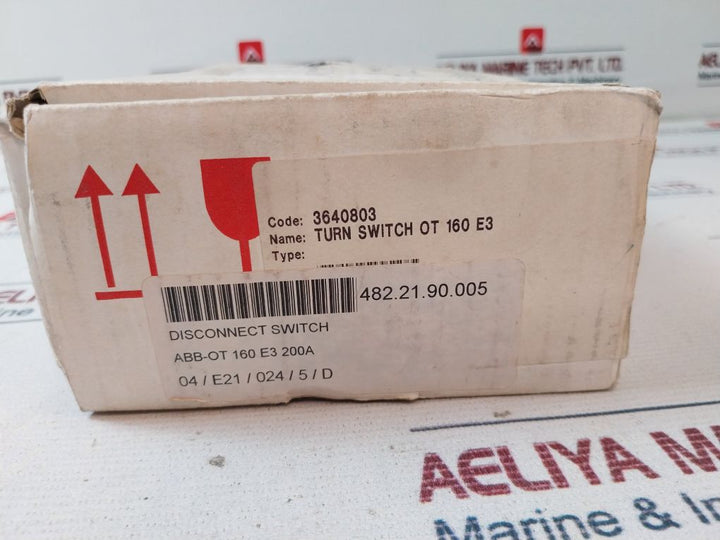 Abb Ot 160E3 Disconnect Switch 200A