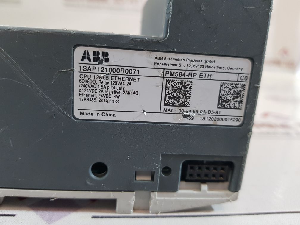 Abb Pm564-rp-eth Programmable Logic Controller