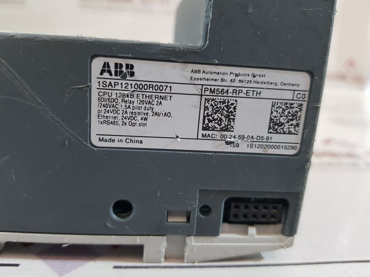 Abb Pm564-rp-eth Programmable Logic Controller