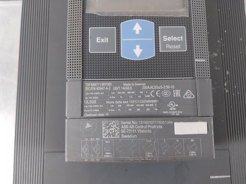 Abb Pse250-600-70 Pse Series Solid-state Reduced Voltage 3 Phase Softstarter