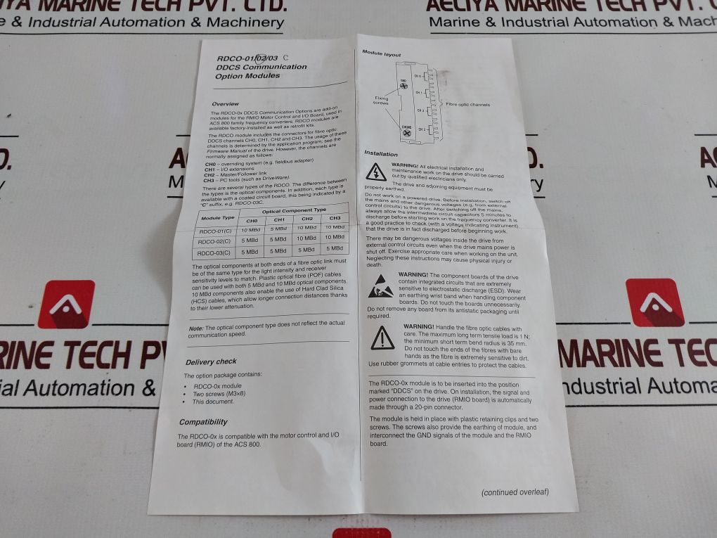 Abb Rdco-02C Communication Module Rev.C