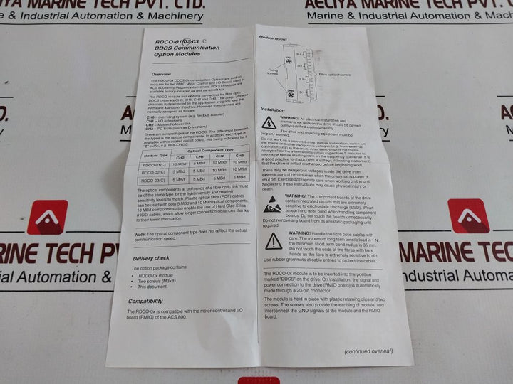 Abb Rdco-02C Communication Module Rev.C
