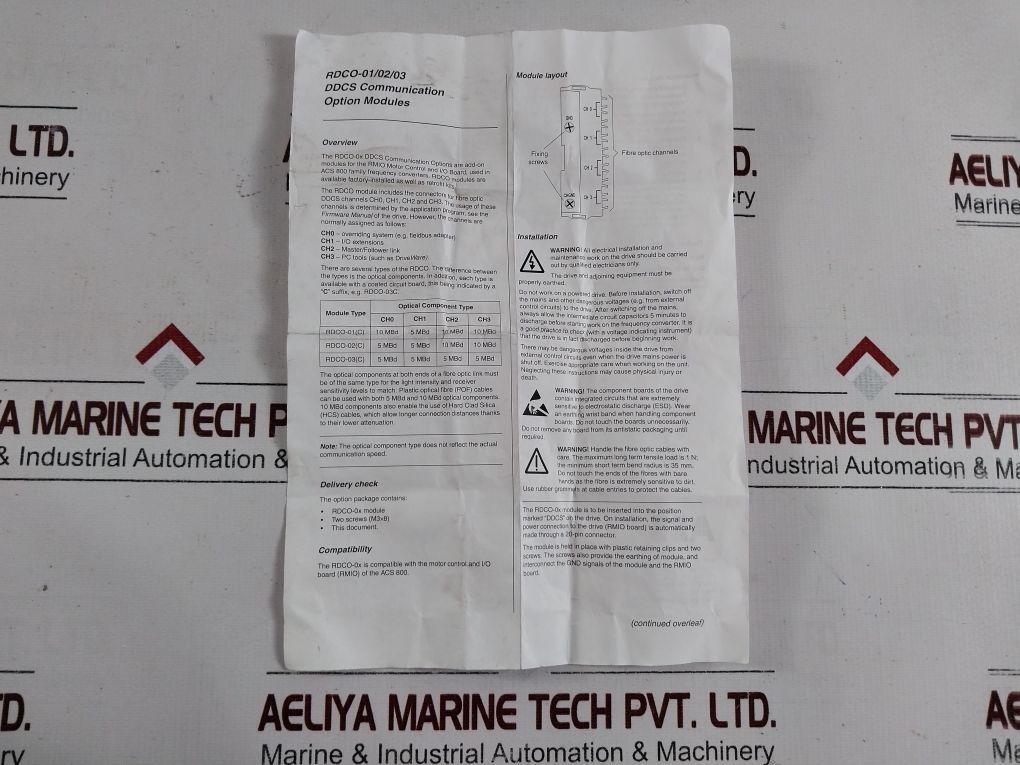Abb Rdco-02C Ddcs Communication Option Module 2024303