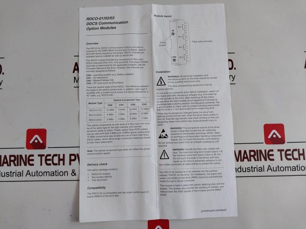 Abb Rdco-03C Optical Fiber Adapter