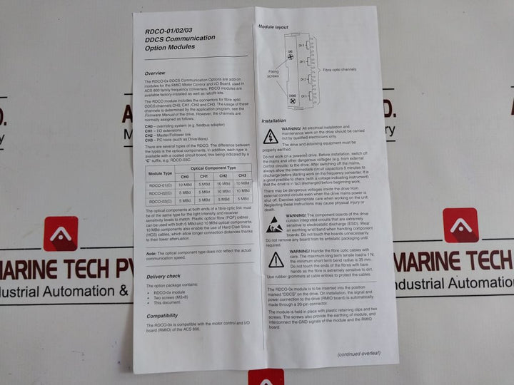 Abb Rdco-03C Optical Fiber Adapter
