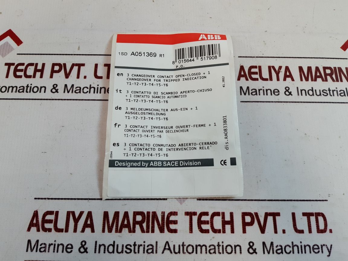 Abb Re0071 Connectors Plug-socket 1Sd A051369 R1