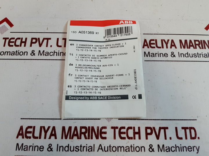 Abb Re0071 Connectors Plug-socket 1Sd A051369 R1
