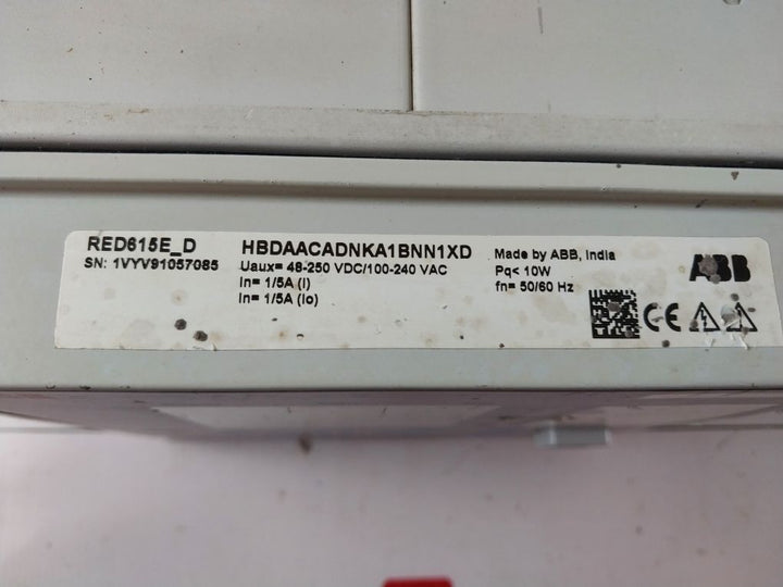 Abb Red 615 ,Red615E_D Feeder Protection And Control Relay 2Rca013892A0003D