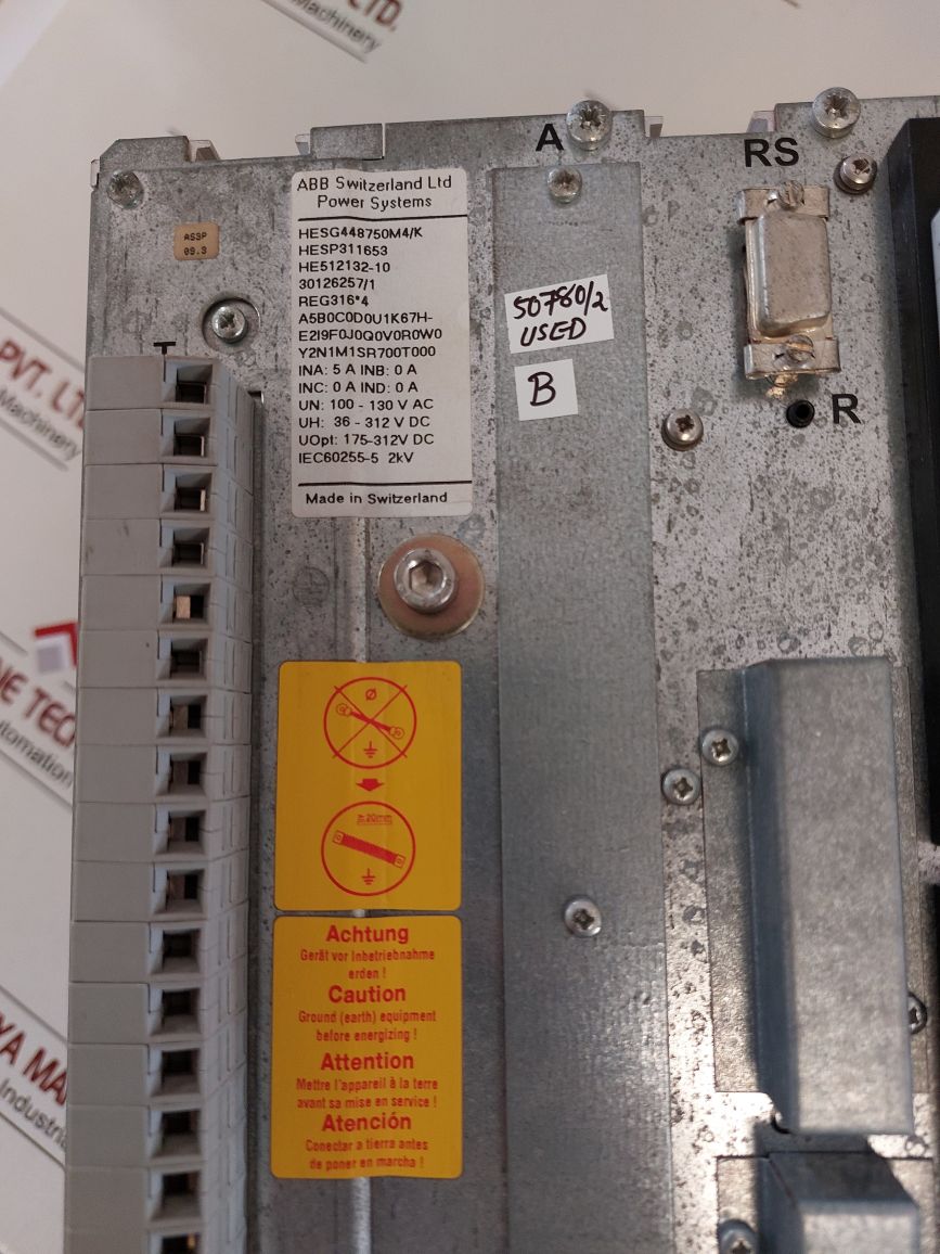 Abb Reg316*4 Numerical Generator Protection Relay