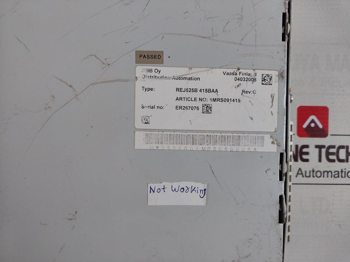 Abb Rej525B 415Baa Overcurrent And Earth Fault Relay