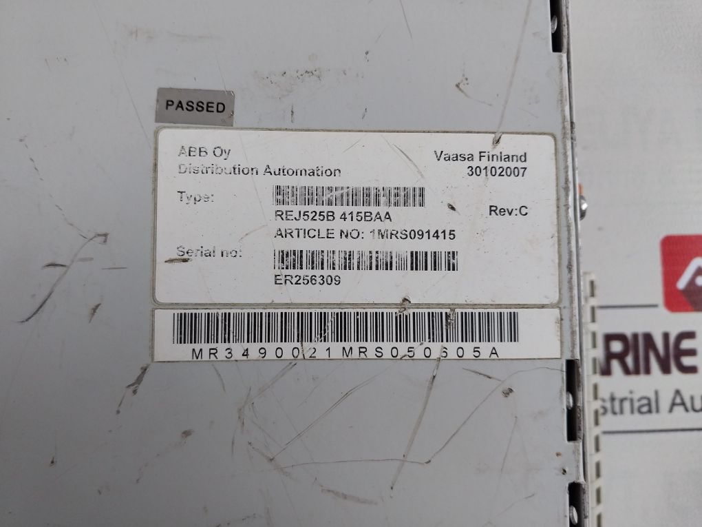 Abb Rej525B 415Baa Overcurrent And Earth Fault Relay 
