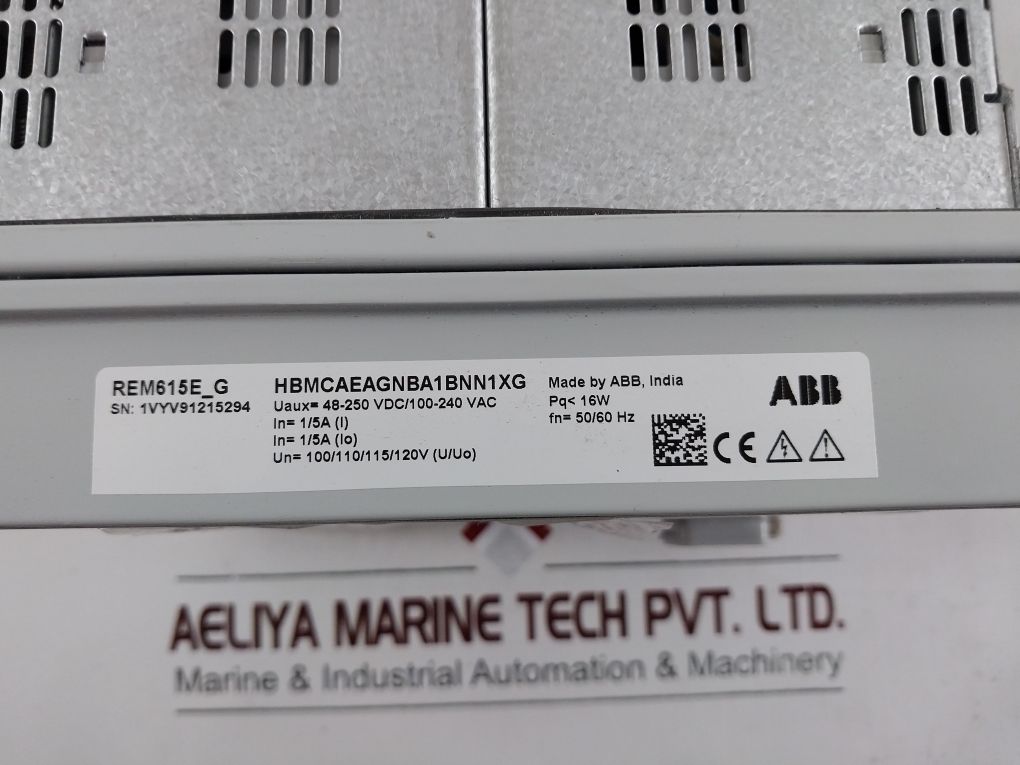 Abb Rem615 Motor Protection And Control Relay Rem615E_G 50/60 Hz
