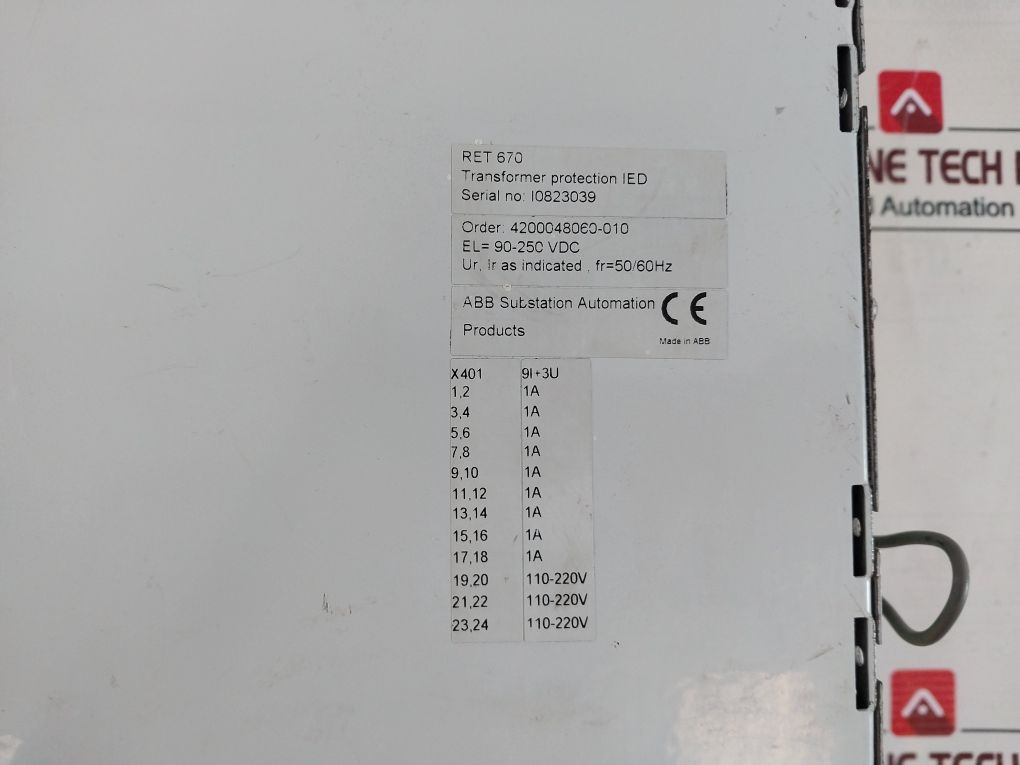 Abb Ret670 220/250V Dc