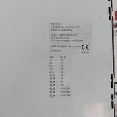 Abb Ret670 220/250V Dc