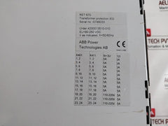 Abb Ret670 50/60Hz
