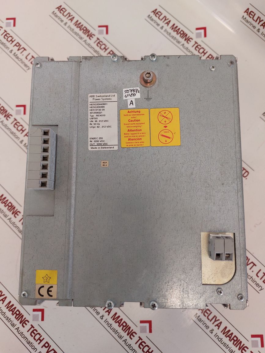 Abb Rex010 Earth Fault Protection Unit
