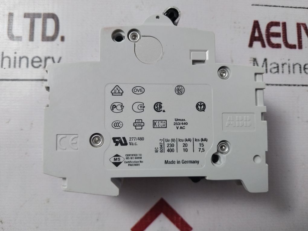 Abb S202 C4 2-pole Circuit Breaker