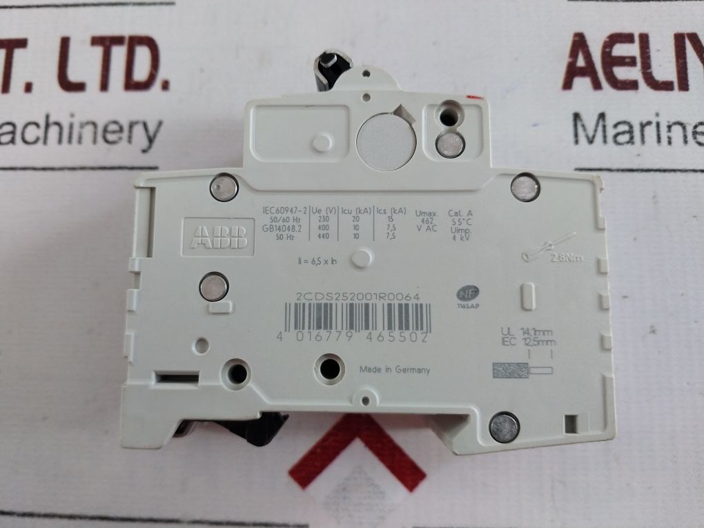Abb S202-c6 Circuit Breaker 2-pole 277/480V A.C.