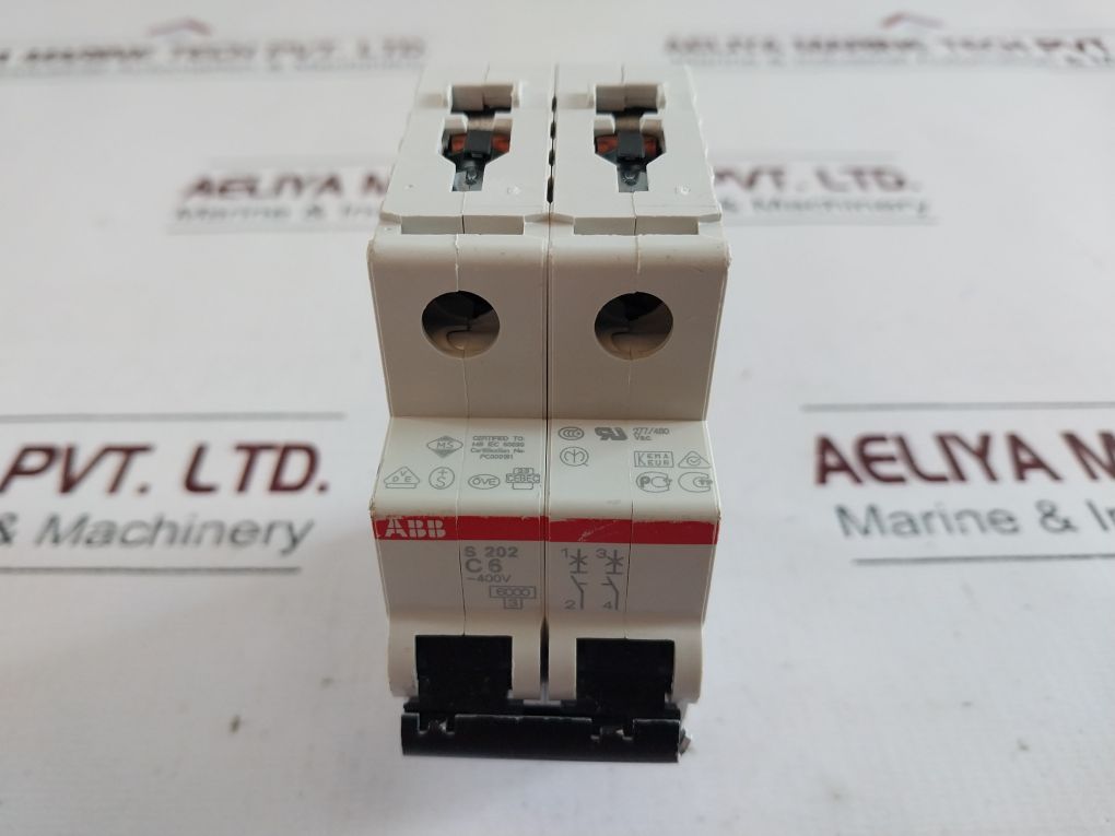 Abb S202-c6 Circuit Breaker 2-pole 277/480V A.C.