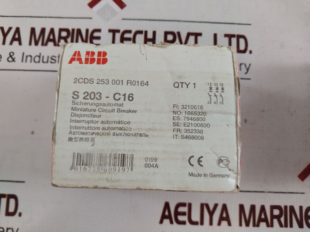 Abb S203-c16 Miniature Circuit Breaker – Aeliya Marine Tech