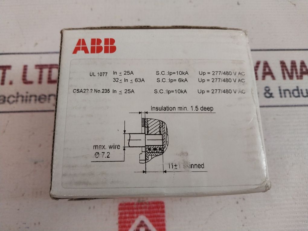 Abb S203P-k50 Moulded Case Circuit Breaker