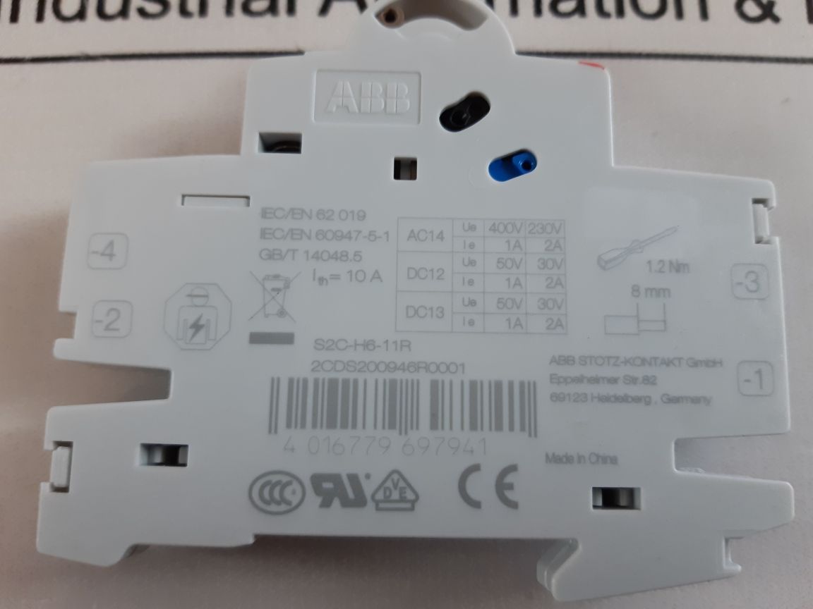 Abb S2C-h6-11R Auxiliary Contact