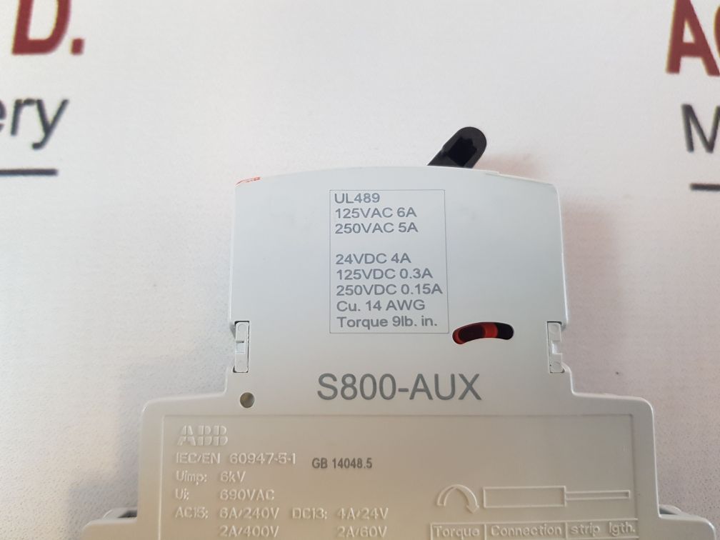 Abb S800-aux Auxiliary Contact With Screw Terminal 2Ccs800900R0011