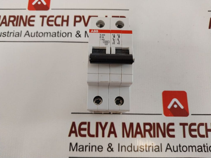 Abb S202-c6 2-pole Circuit Breaker 277/480Va.C.