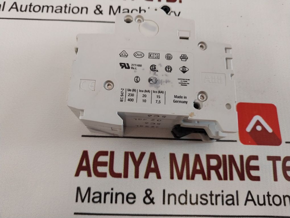 Abb S202-c6 2-pole Circuit Breaker 277/480Va.C.