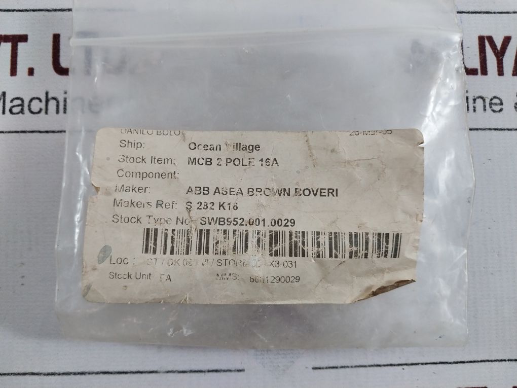 Abb S 282 K 16A Circuit Breaker 2 Pole