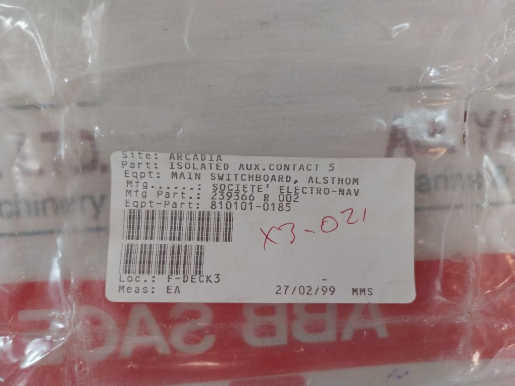 Abb Sace 600967/361 Sliding Contacts For Electrical Accessories