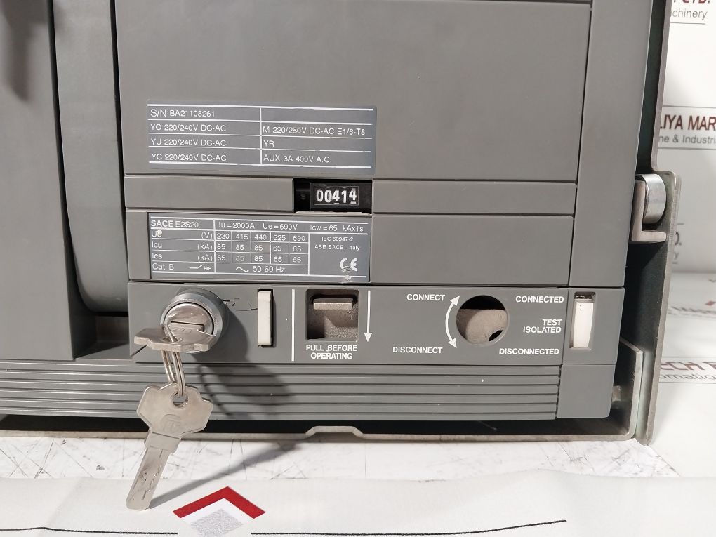 ABB SACE E2S20 2000A Emax E2 Circuit Breaker 220-240V – Aeliya Marine Tech