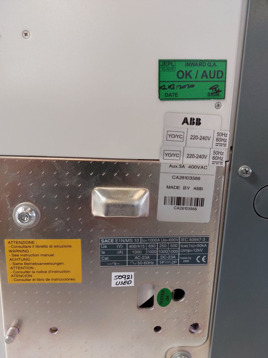 Abb Sace Emax Circuit Breaker