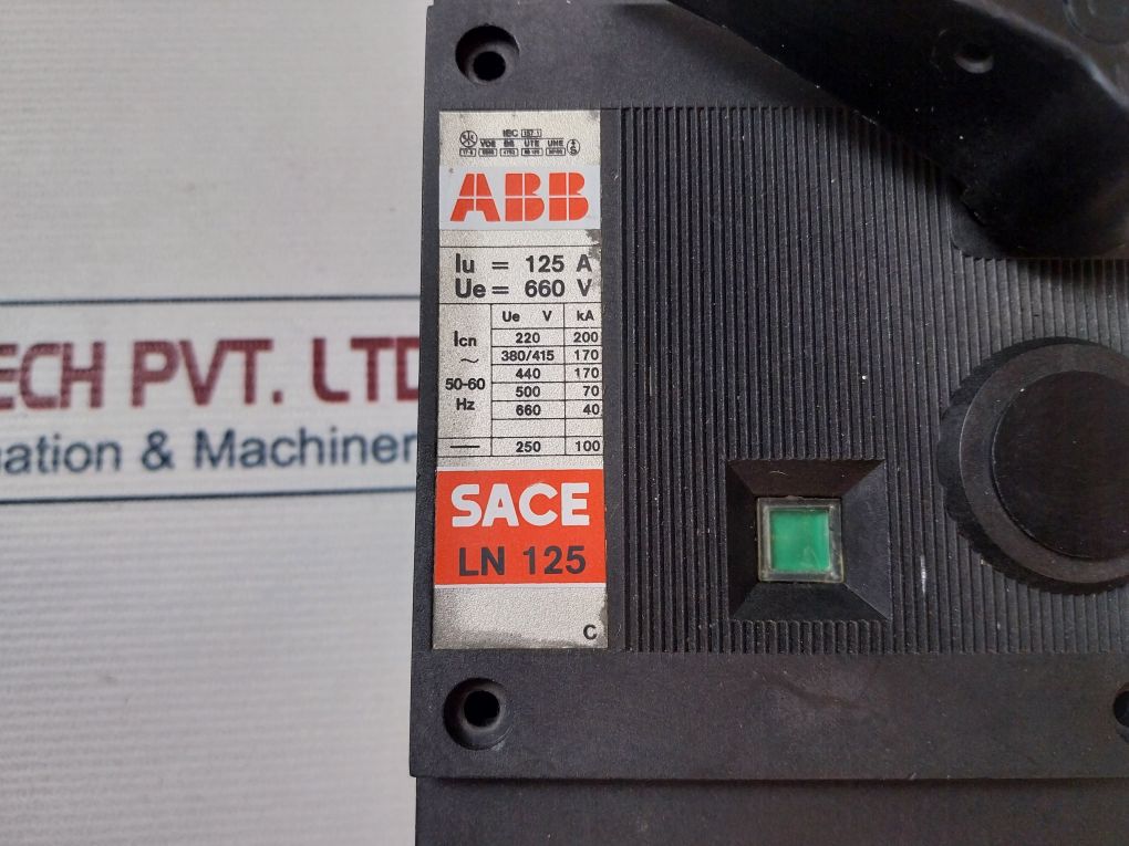 Abb Sace Ln 125 Circuit Breaker 125A 660V