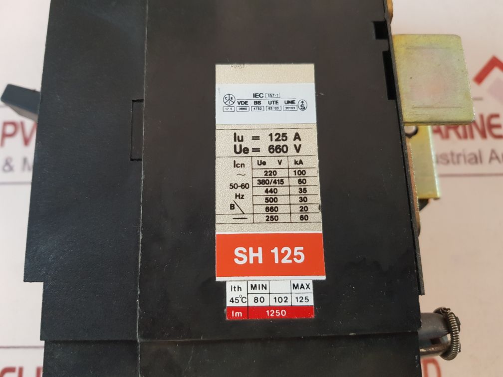 Abb Sace Sh 125 Circuit Breaker Min 80 Max 125