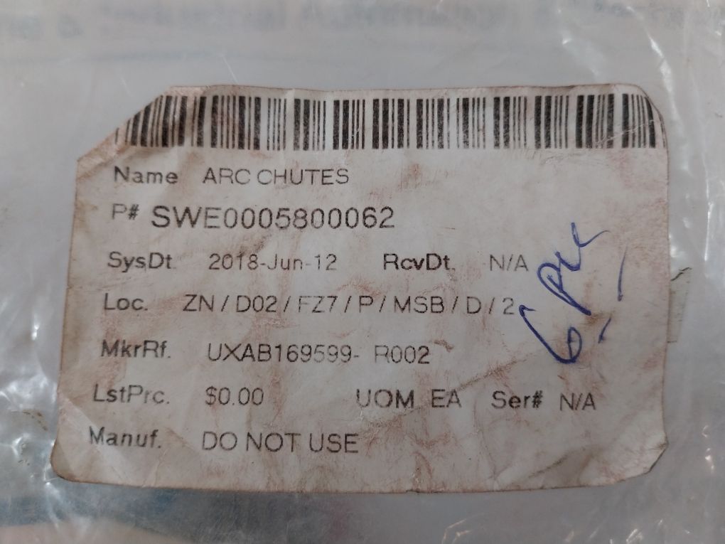 Abb Sace Swe0005800062 Arc Chutes Limitor