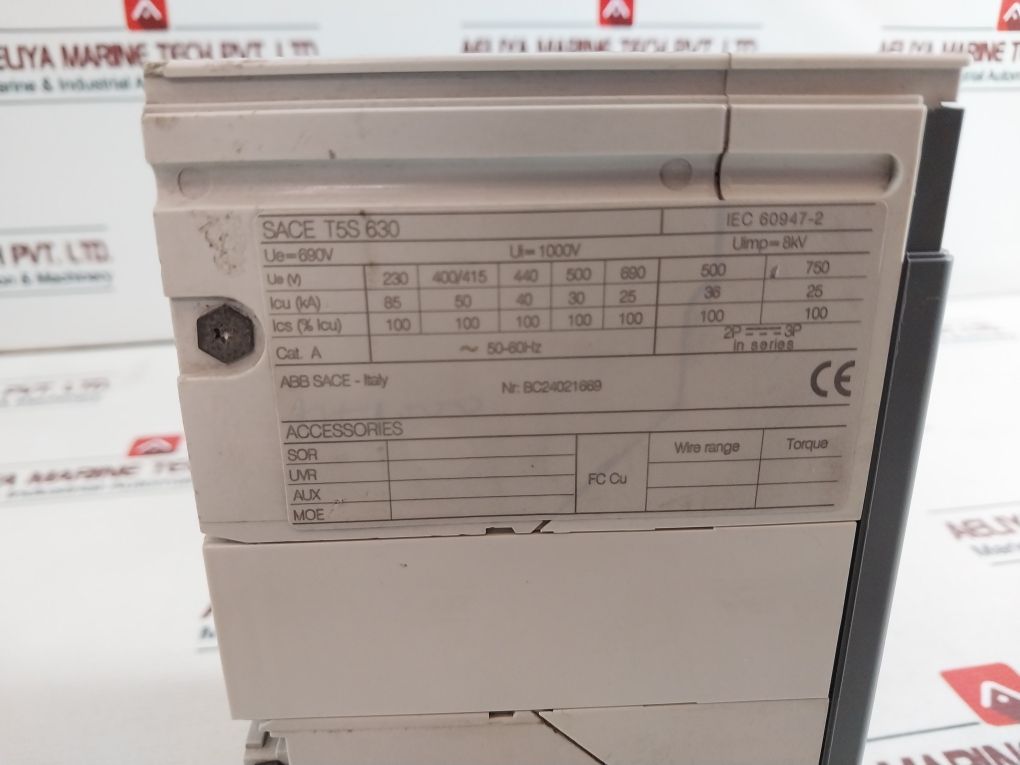 Abb Sace T5S 630 Moulded Case Circuit Breaker