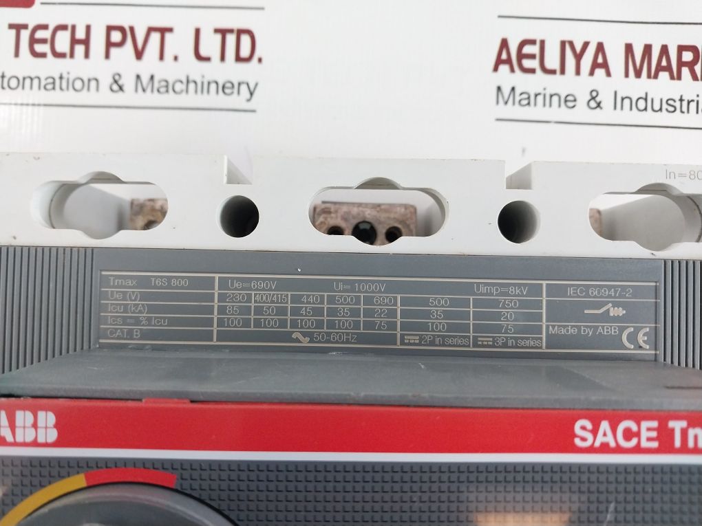 Abb Sace Tmax T6S 800 Circuit Breaker With Abb Sace Tmax