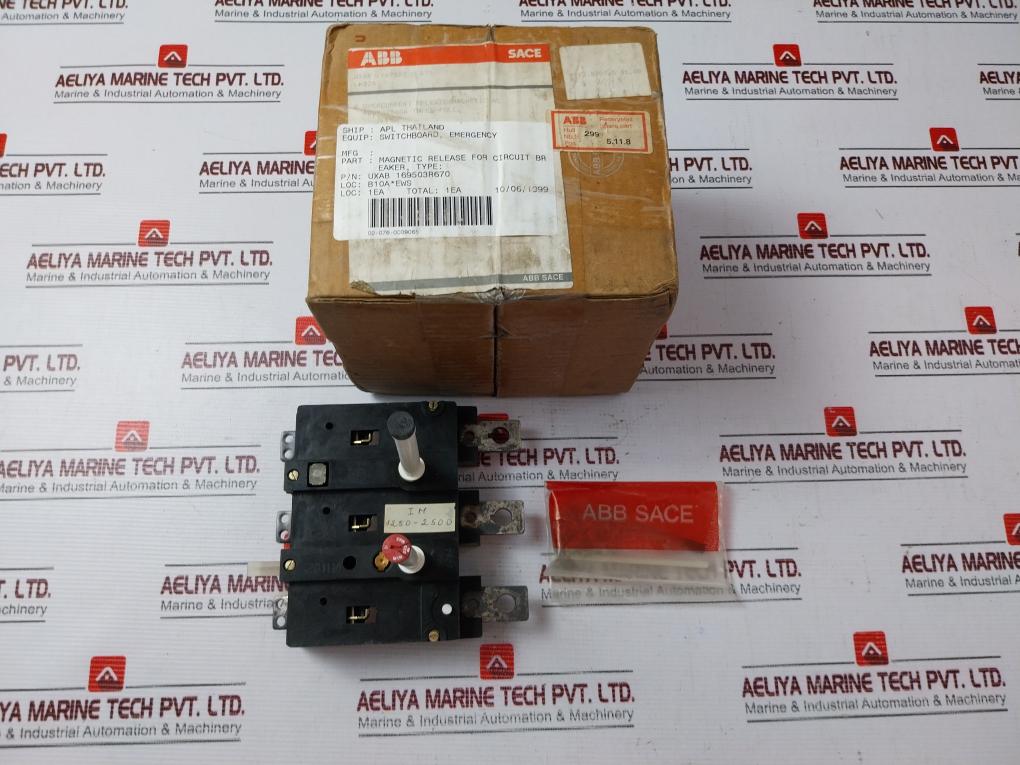 Abb Sace Uxab 169503R670 Magnetic Release For Circuit Breaker 3-pole 1250-2500A
