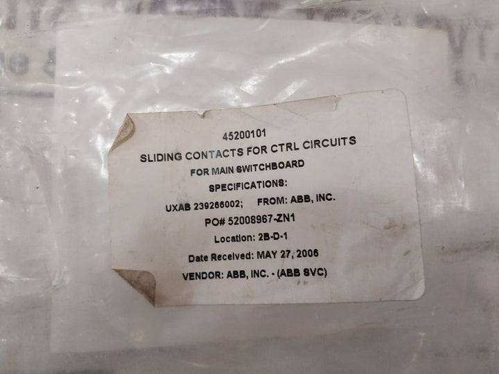 Abb Sace Uxab 239266 R002 Sliding Contacts For Ctrl Circuits